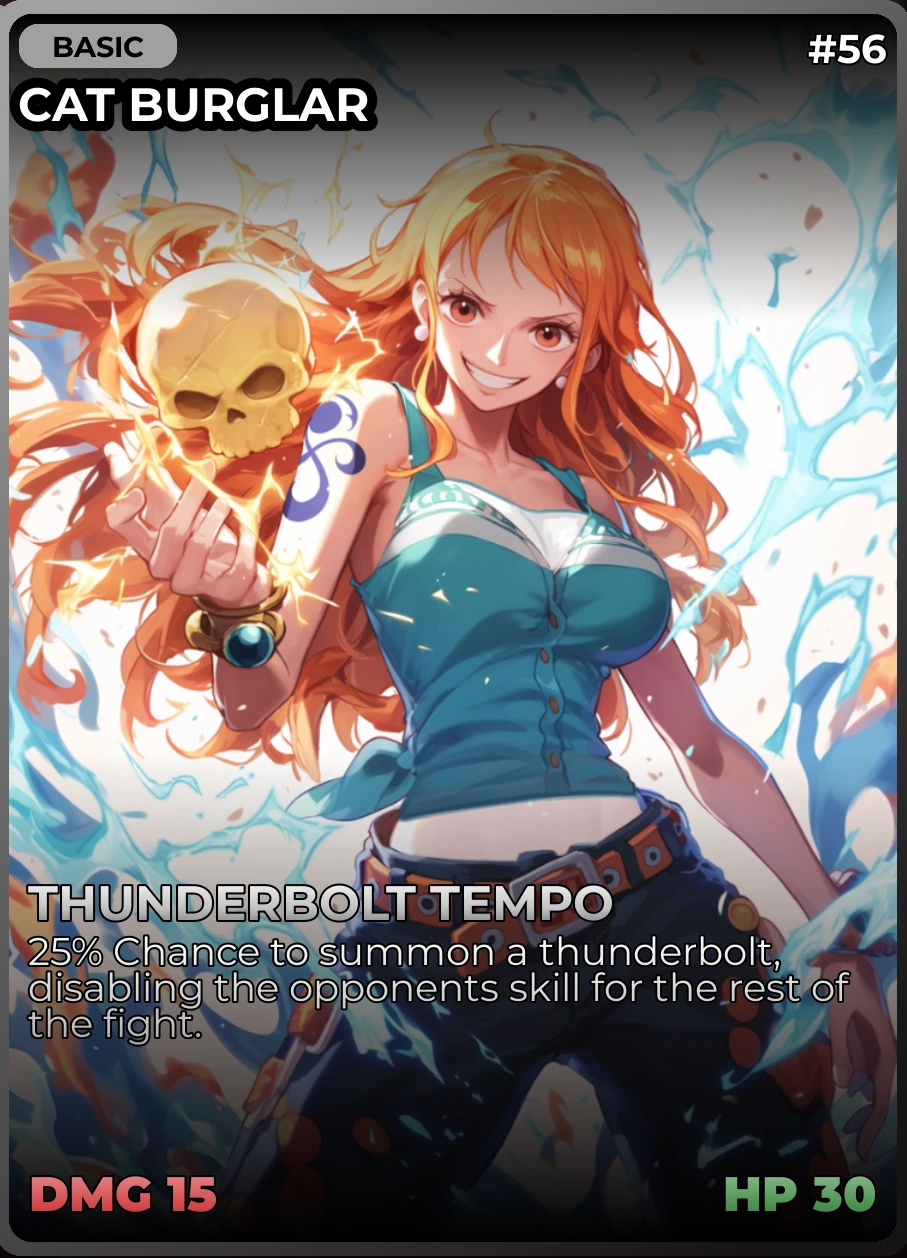 Cat Burglar (Nami) - Anime Card Clash All Cards