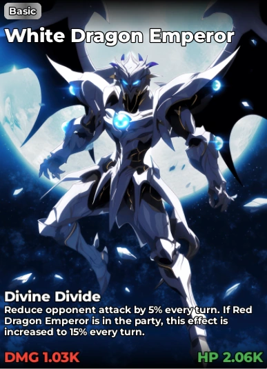 White Dragon Emperor - Anime Card Clash All Cards